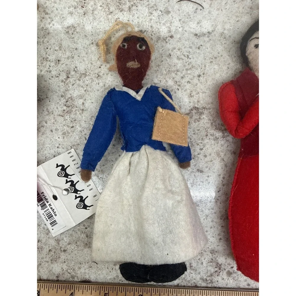 Silk Road Bazaar Felt Ornaments Frida Kahlo Sojourner Truth Fair Trade Set of 3